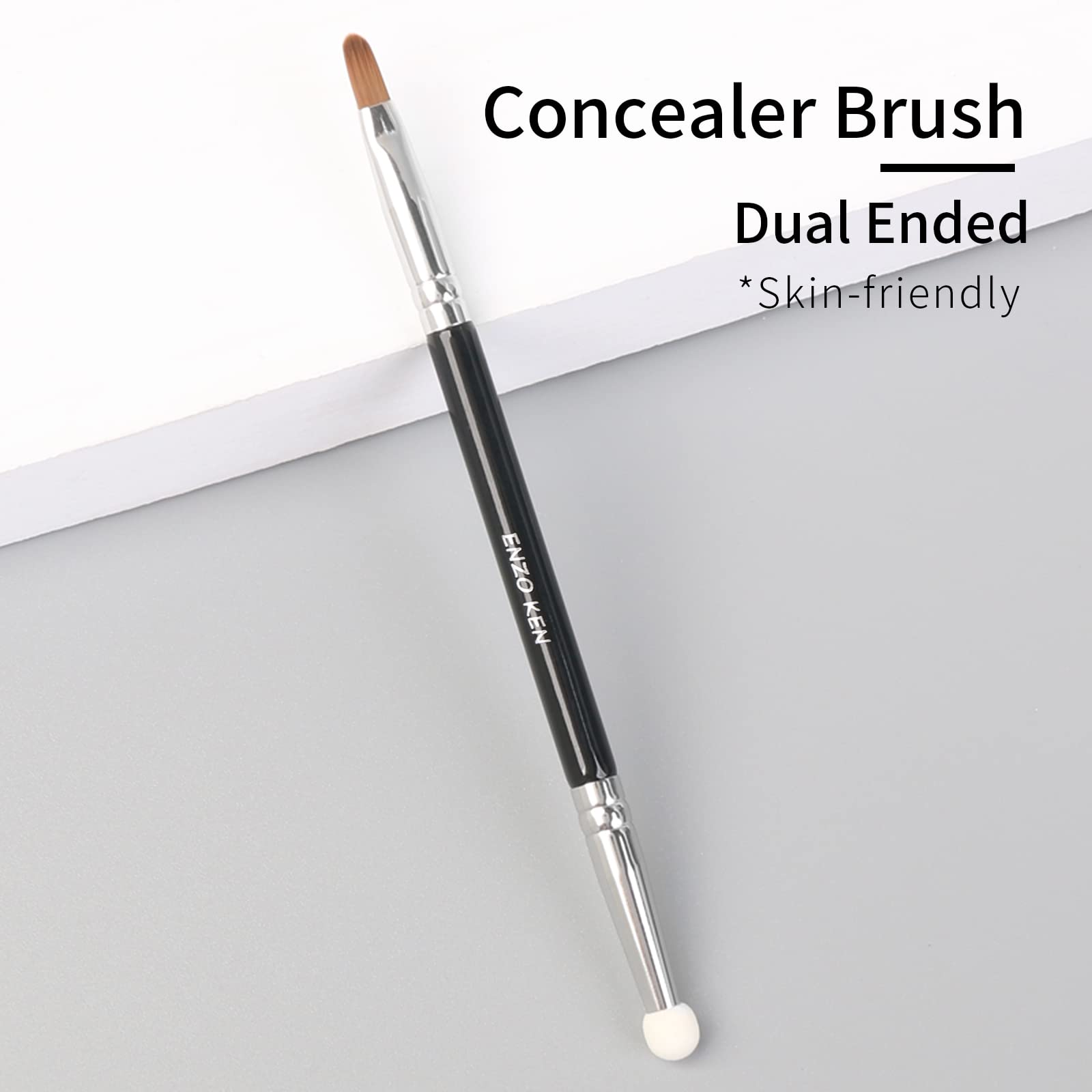 Enzo Ken Small Concealer Brush Under Eye Sponge, Small Makeup Brush, Flat Concealer Brush, Lipstick Brush, Lip Brush, Small Flat