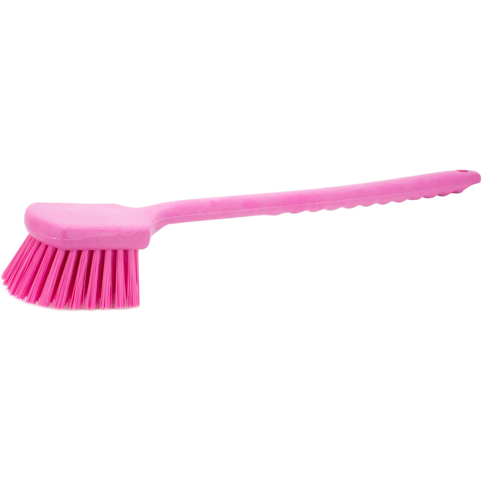SPARTA 40501EC26 Plastic Large Scrub Brush, Kitchen Brush, Utility Brush With Long Handle For Cleaning, 20 Inches, Pink, (Pack o