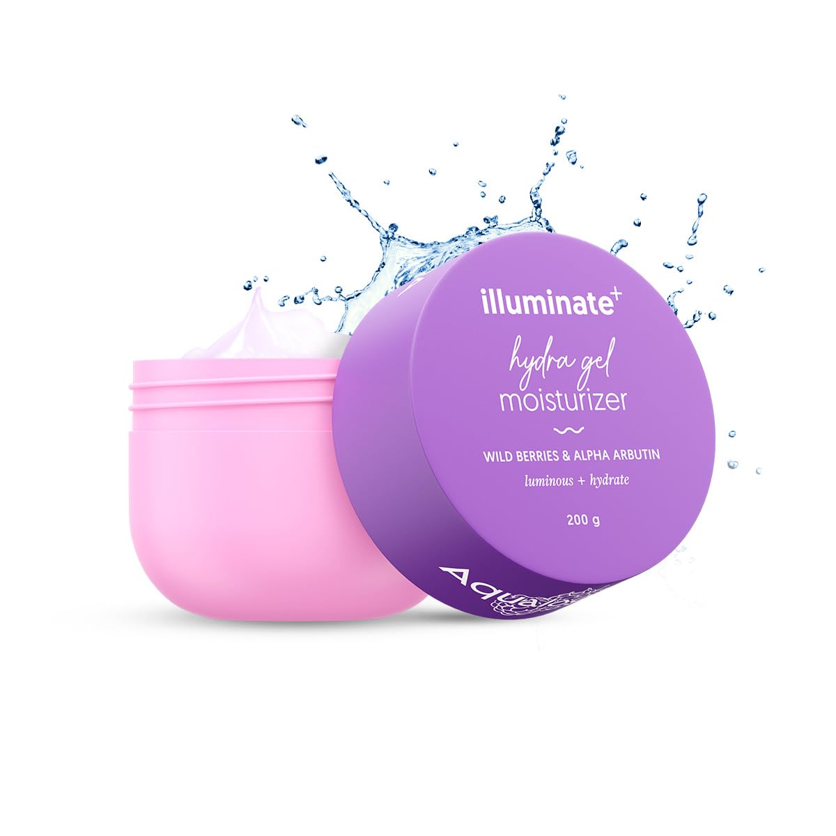 Aqualogica Illuminate + Hydra Gel Face Moisturizer | 24 Hour Deep Hydration For Oily To Combination Skin | With Wild Berries & A