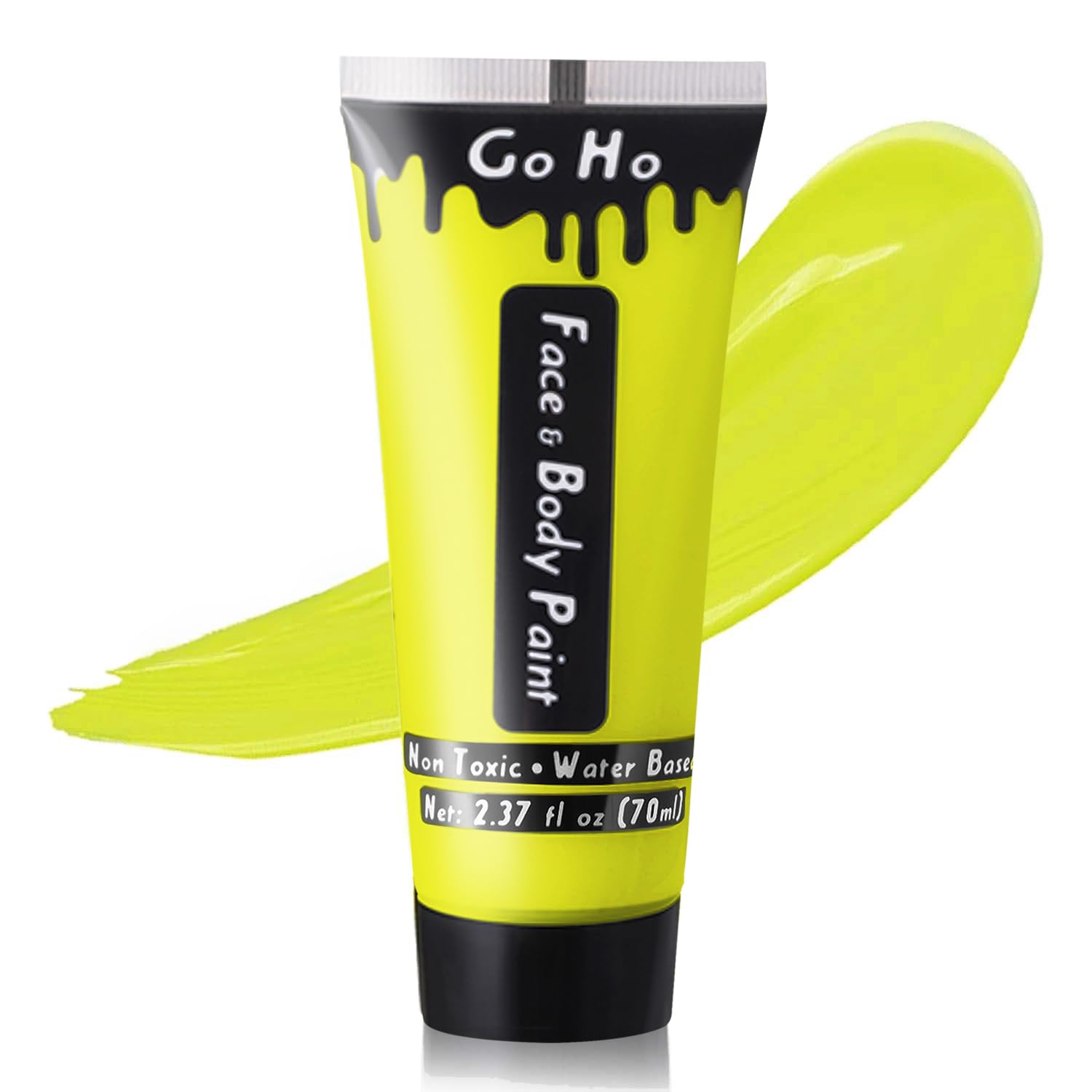Go Ho Ogre Green Face Body Paint Washable(2.37Oz,70Ml),Water Based Cream Ogre Green Face Paint And Body Paint,Halloween Costumes