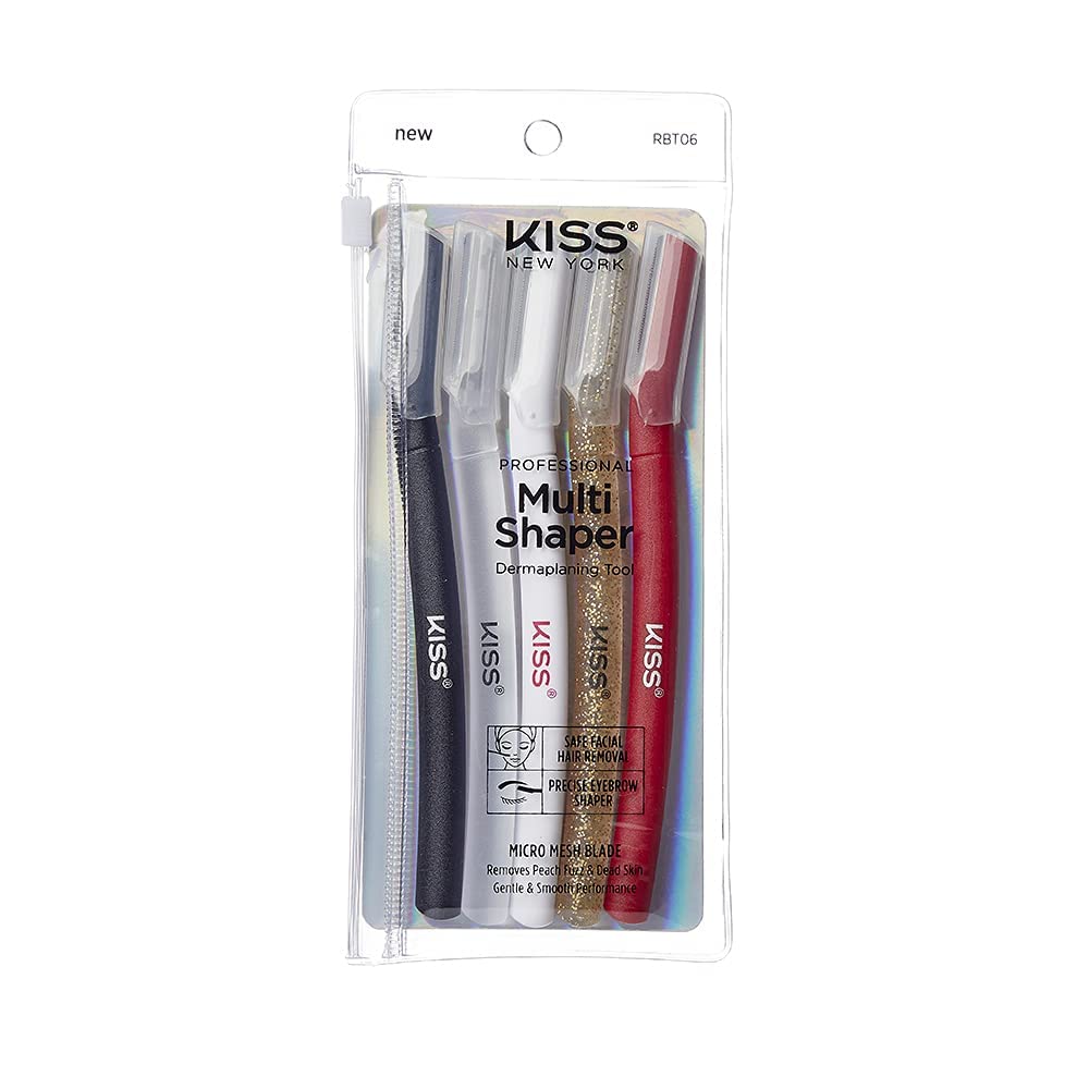 Kiss New York Eyebrow Multi Shaper Eyebrow Trimmer Dermaplanning Tool 5Pcs