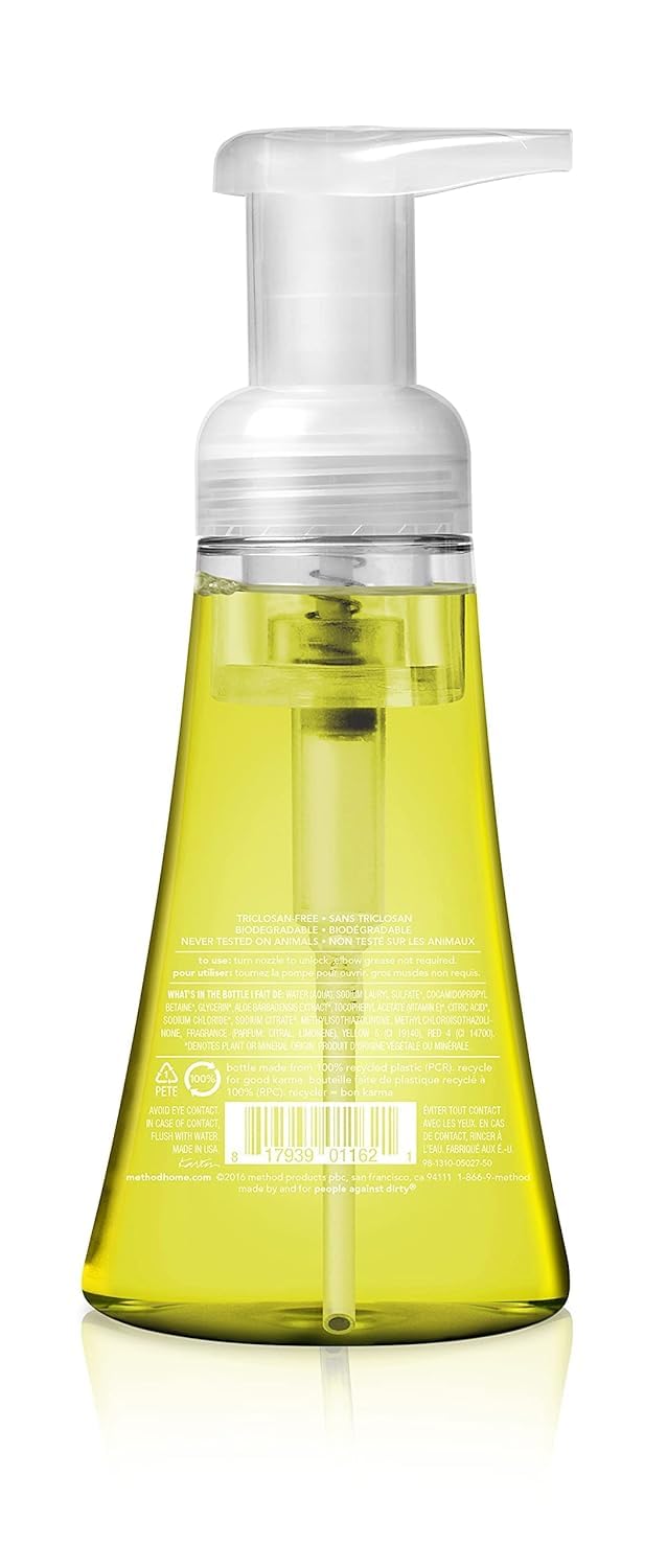 Method Hand Foaming Soap, Sea Minerals, Waterfall, Lemon Mint,10 Oz., 3 Count (Variety Pack)