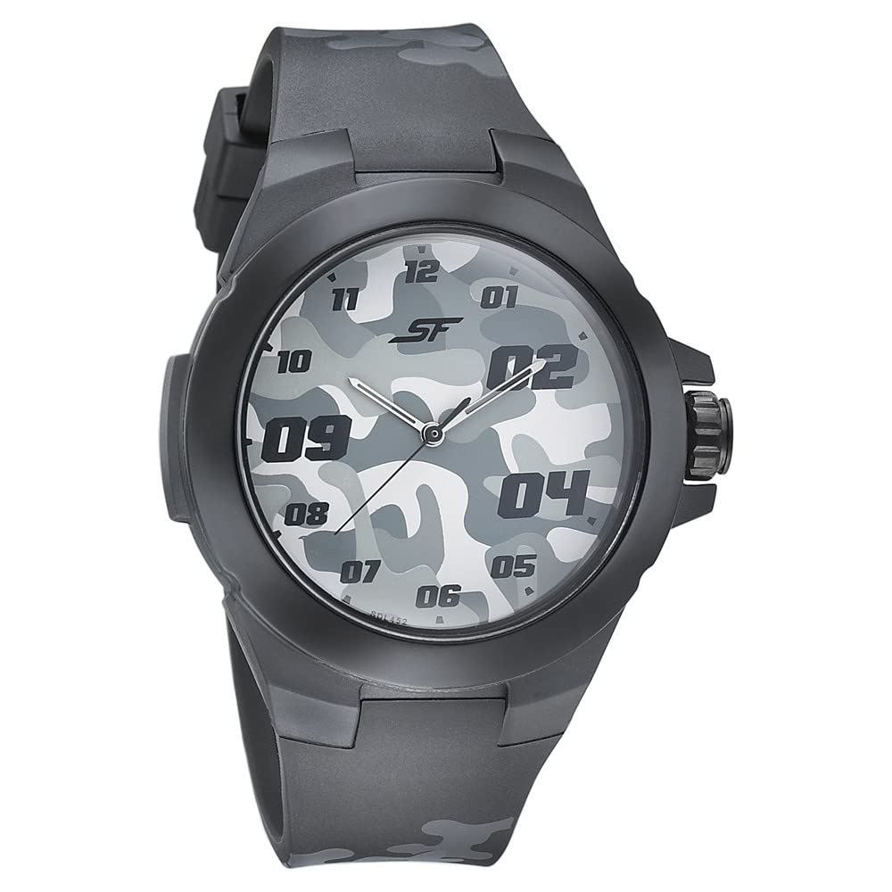 Sf Turbo Quartz Analog Multicoloured Dial Pu Strap Watch For MenNp77114Pp04W