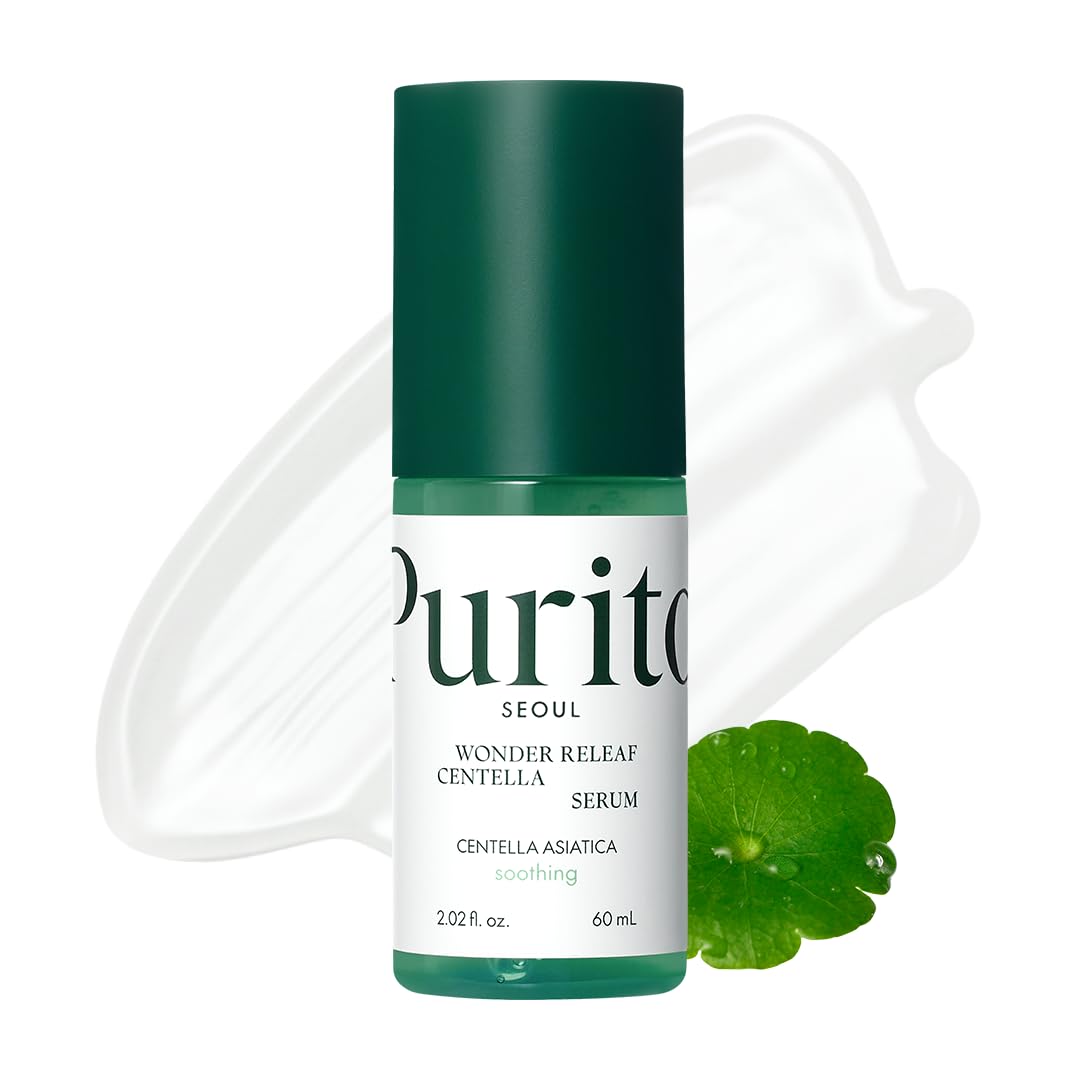 Purito Centella Serum, Korean Centella, For All Skin Types, Ampoule, Soothing, Calming, Facial Serum For Face, Vegan & Cruelty-F