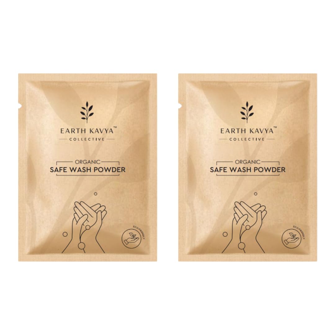 Organic Safe Wash Powder For Handwash (Pack Of 2 | Makes 1 L) | PlantBased, NonToxic, Child Safe Cleaner | EcoFriendly, Natur