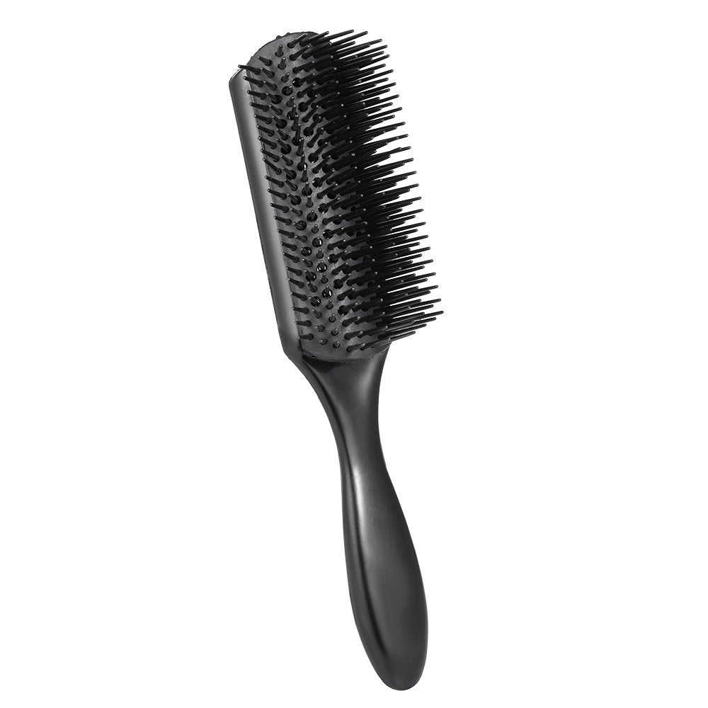 Yinhing Cushion Hair Comb 9 Rows Anti Static Hairbrush Scalp Massage Brush for Men Women Salon Home Use Black 8.07 Inches