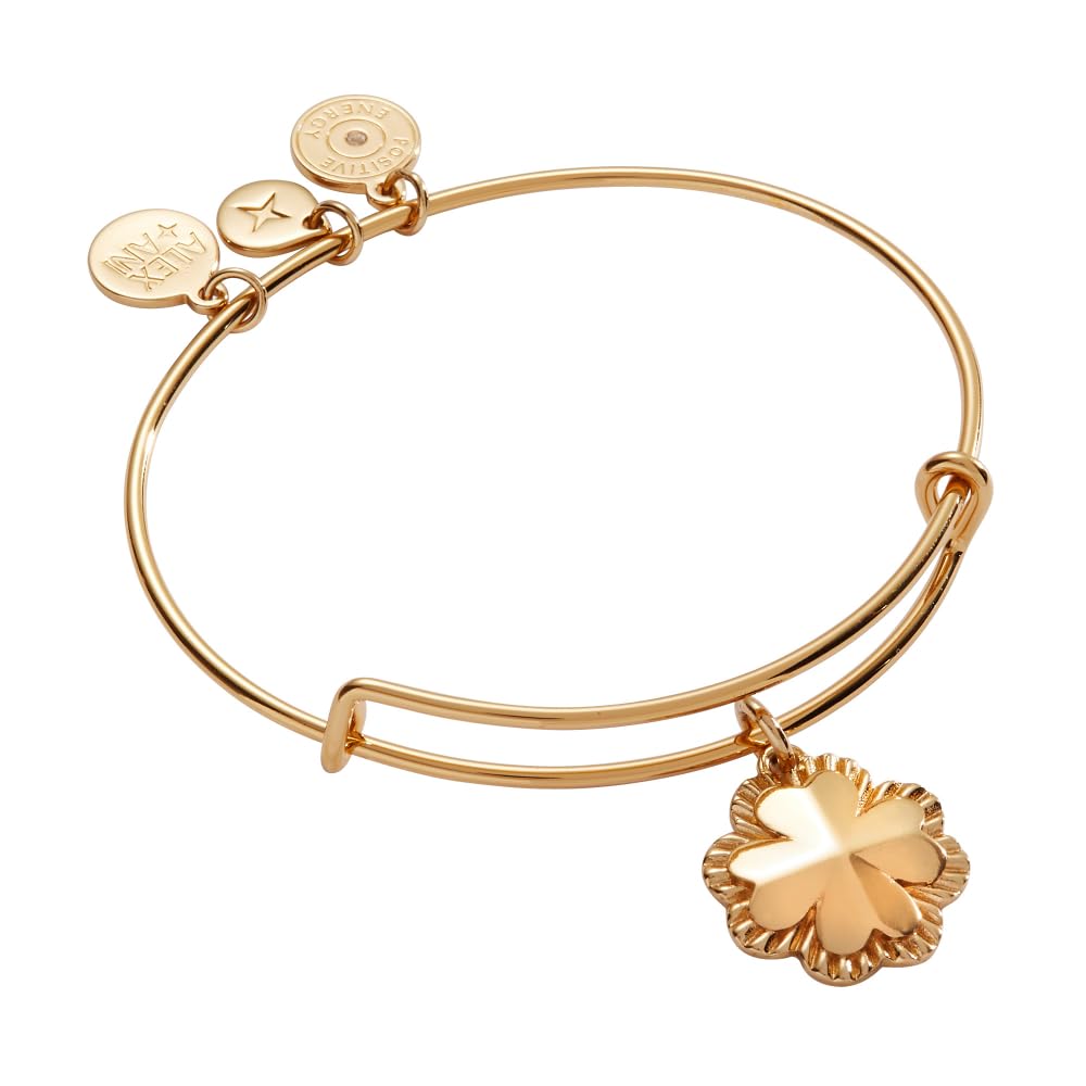 Alex and Ani Four-Leaf Clover Charm Bangle
