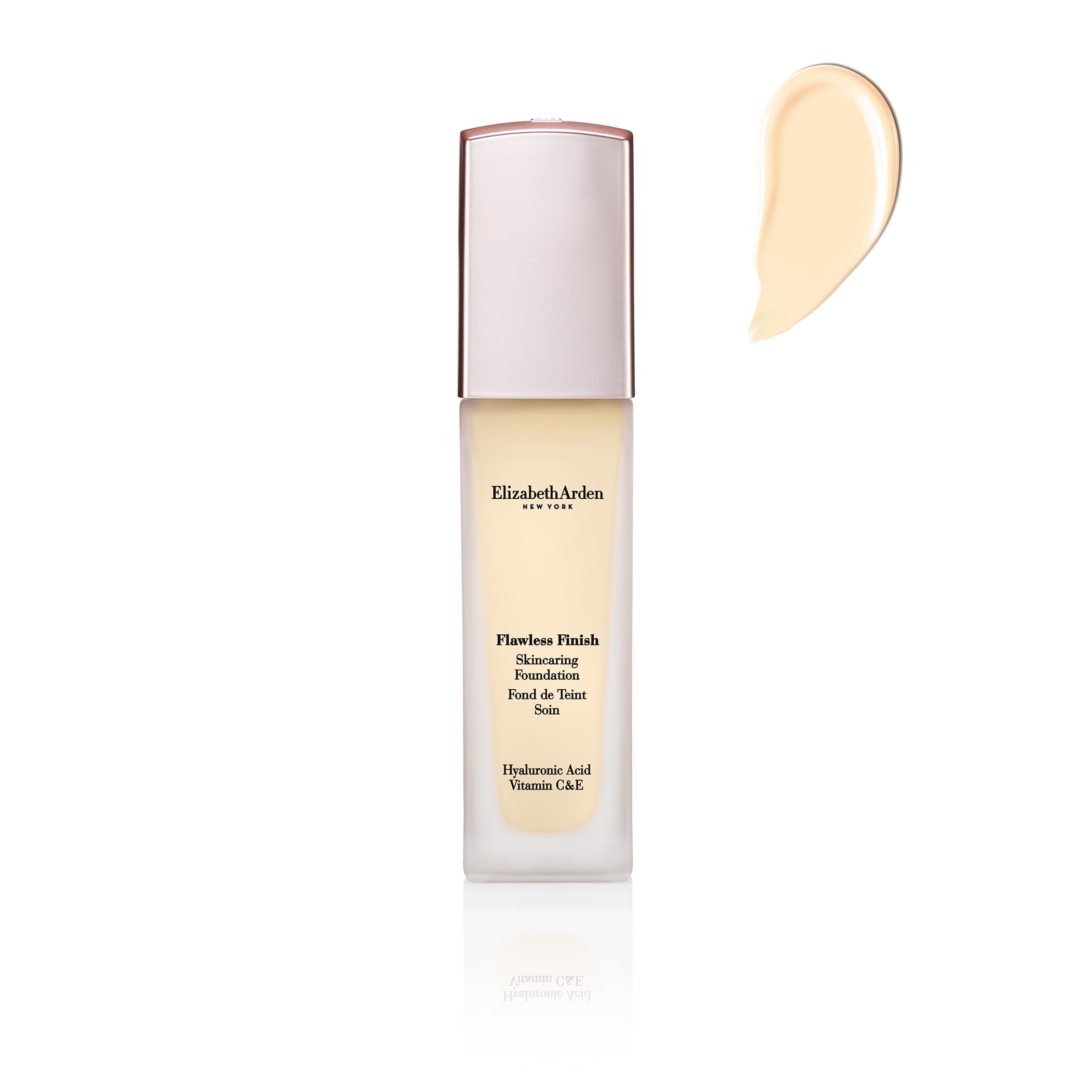 Elizabeth Arden Flawless Finish Liquid Foundation with Hyaluronic Acid, Vitamin C & E, Buildable Coverage, 120W (Fair skin with 