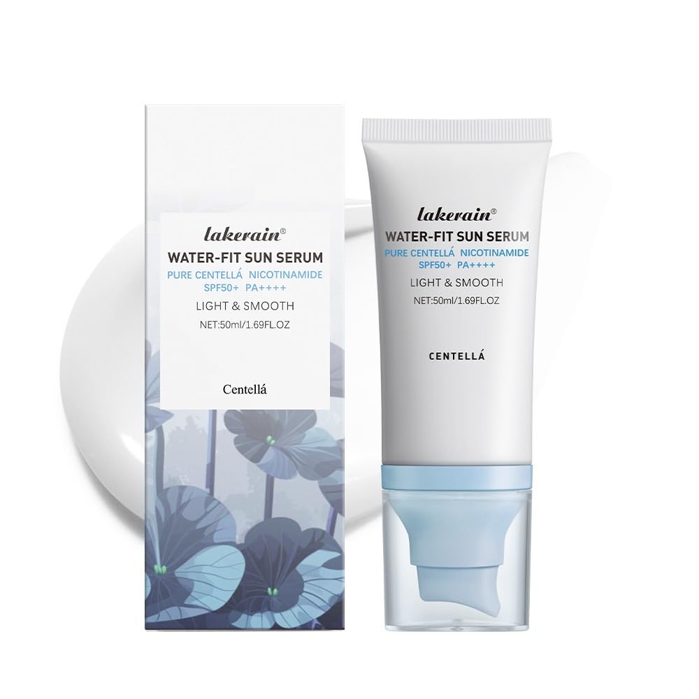 Centella Sunscreen SPF 50, Madagascar Water-Fit Face Sun Serum, Long-Lasting Protection and Defens UV for All Skin.(Blue)