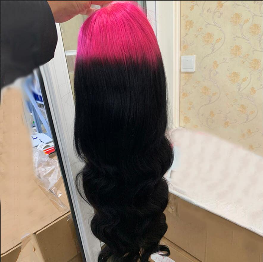 Yms Ombre Pink Wigs For Black Women Human Hair 13X4 Lace Front Wigs Human Hair 180% Density Glueless Wigs Human Hair Pre Plucked