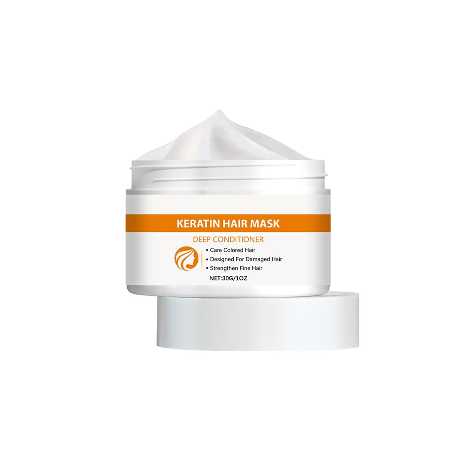 Herbs Wealth Keratin Hair Mask Deep Conditioner with Glycerin and Tocopherol, Repairs Damaged Hair, Strengthens Fine Hair, 1 oz