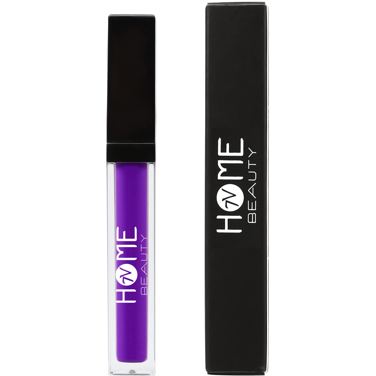 7V Home Beauty Purple Matte Liquid Lipstick, Long Lasting High Pigmented Non-Stick Waterproof Purple Lipstick (5Ml, #744)