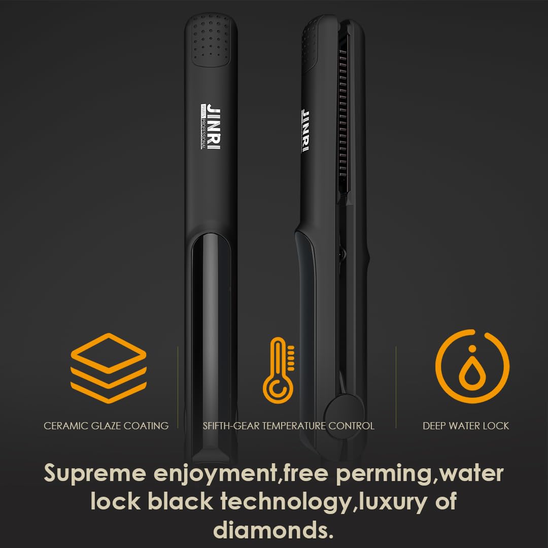 3 IN 1 Heated Styling Tool: Straightening Brush, Crimper & Flat Iron for Smooth, Anti-Frizz Hair | Electric Hot Brush for Stylin