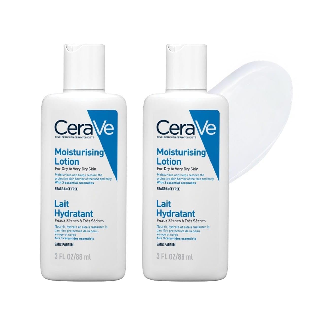 Cerave Moisturizing Lotion For Dry Skin (88Ml) - Formulated With 3 Essential Ceramides And Hyaluronic Acid | Non-Comedogenic, Oi