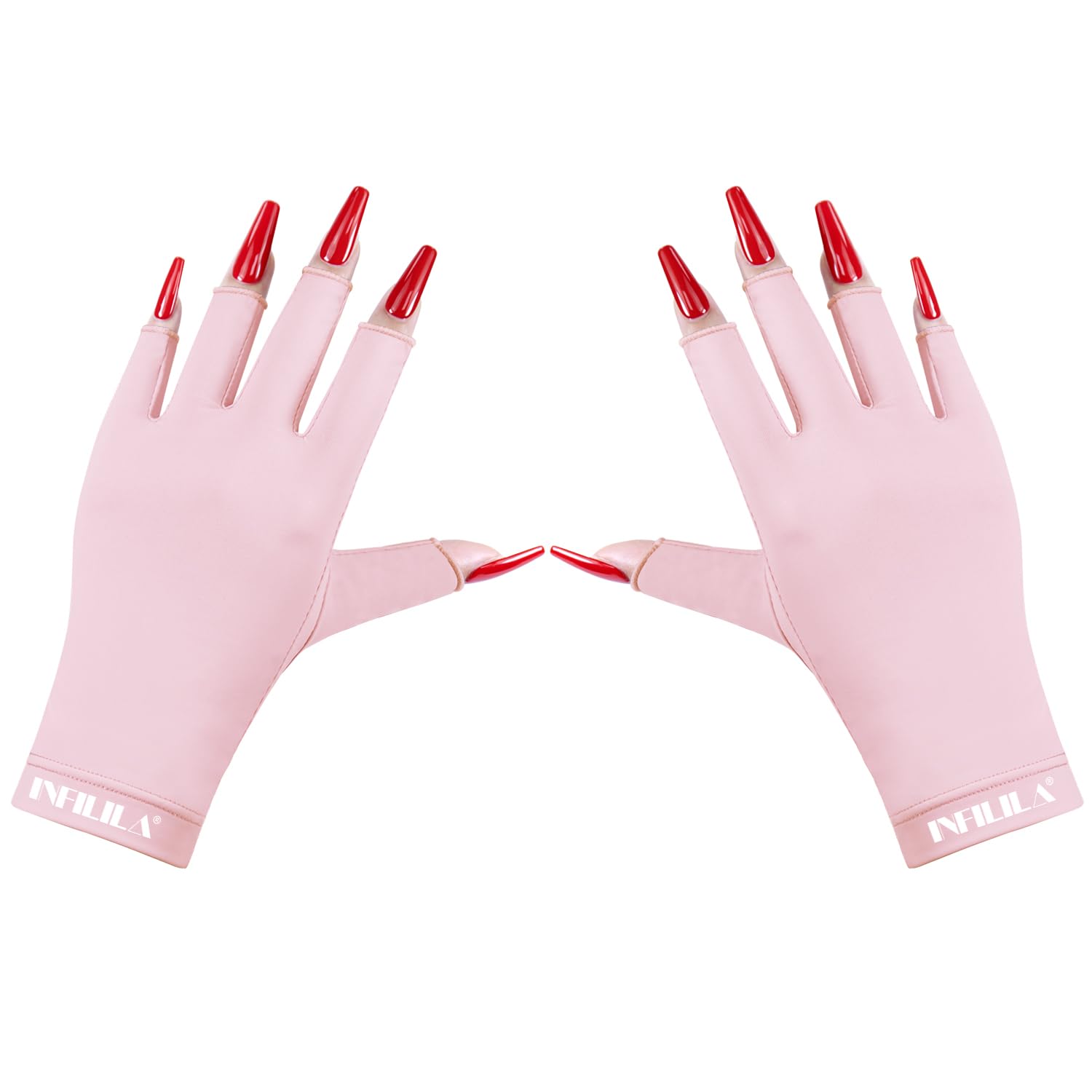 NXJ INFILILA UV Gloves for Nails, Anti UV Light Gloves for Gel Nails, Professional UPF 99+ UV Protection Gloves for Gel Manicure