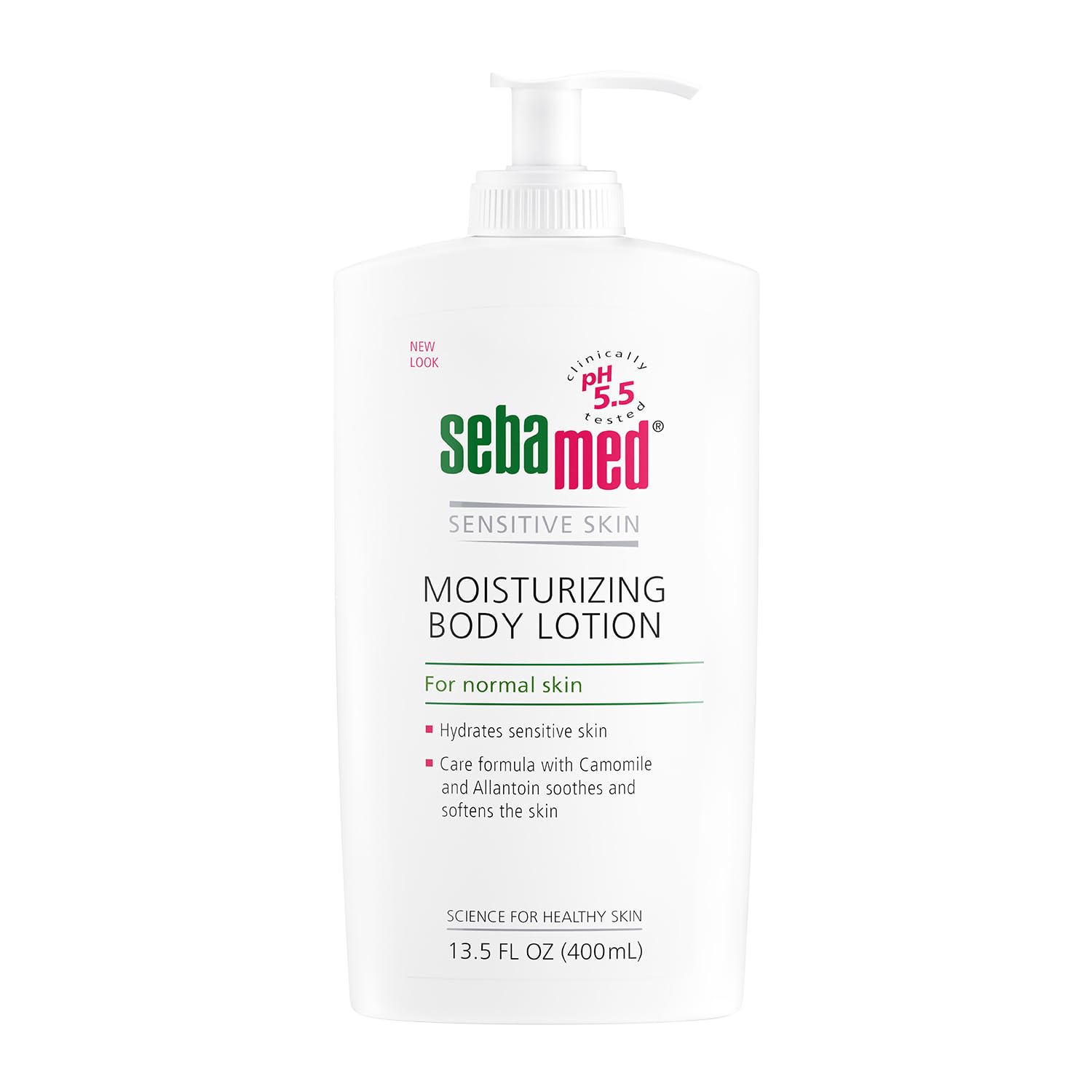 seba med Moisturizing Lotion with Pump pH 5.5 for Sensitive Skin Dermatologist Recommended Moisturizer 13.5 Fluid Ounces (400 Mi