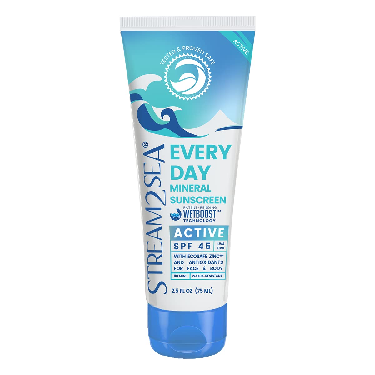 Spf 45 Every Day Active Mineral Sunscreen | 2.5 Fl Oz Biodegradable & Reef Safe Sunscreen For Face & Body | Non-Greasy, Lightwei