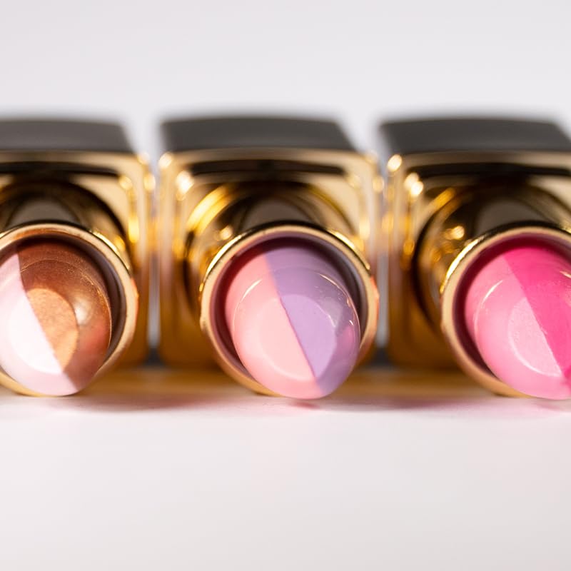 L'Paige L08 - Pink/Orchid Split-Stick Lipstick | Aloe Vera Based, Long-Lasting, Moisturizing