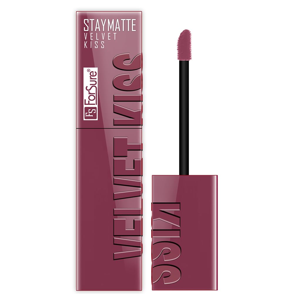 Forsure Velvet Kiss NonTransfer Liquid Lipstick, Up To 12Hour Stay, LongLasting With Waterproof Perfection (Light Mauve, 3.5 