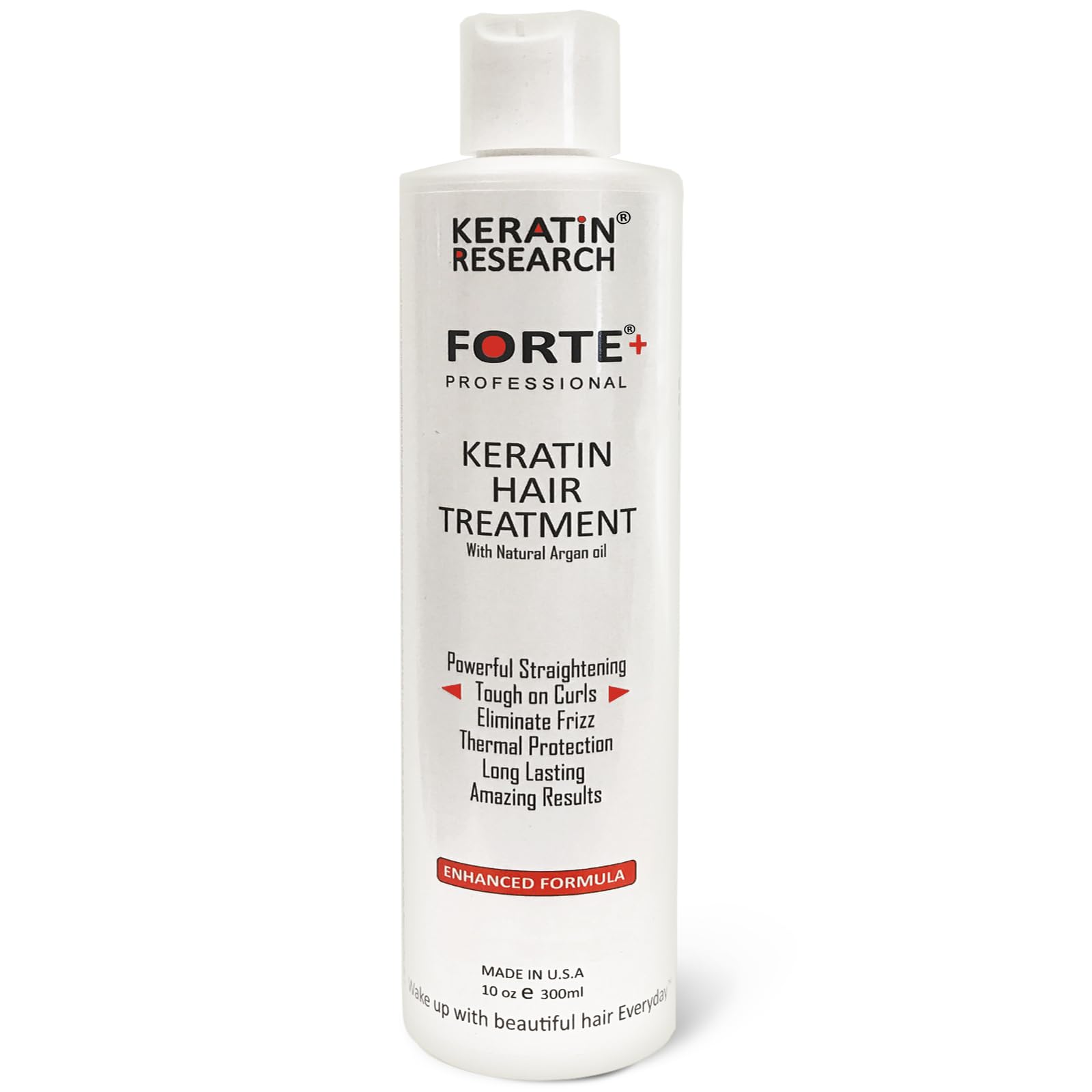 Keratin Research Keratin Forte Conditioner, 300ml, Unisex, Moroccan Argan Oil Enhanced Formula for Curly Hair