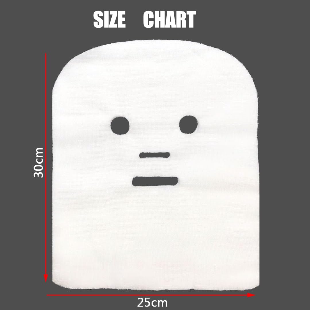 100 Sheets Gauze Mask Large Precut Gauze Face Masks Soft Gauze Face Pads White Net Face Gauze Mask Natural Spa Gauze Facial Mask