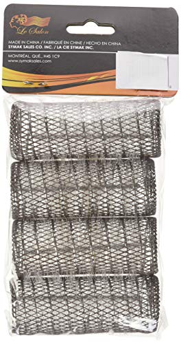 2 Pack (TOTAL 8 ROLLERS w/ 8 Pins) HAIR STYLING BRUSH ROLLERS & PINS Hair Curlers 3 x 1 1/8 Bristles