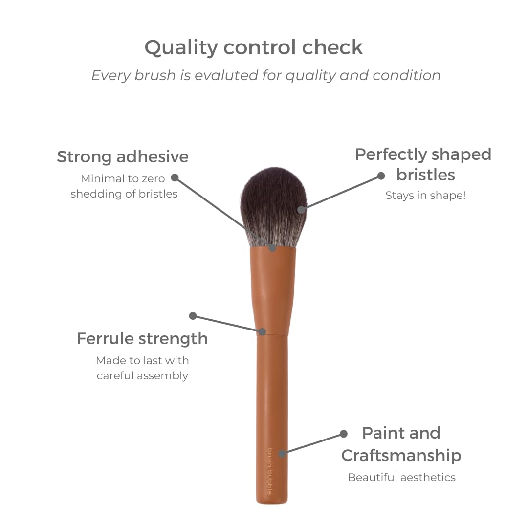 Makeup Brush Set- Brush Bubble Full Set Makeup Brushes For Liquid Foundation, Powders, Creams And Shadows. 11 Piece Vegan, Silve