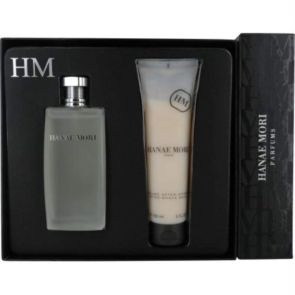 HANAE MORI by Hanae Mori Gift Set for MEN: EAU DE PARFUM SPRAY 3.4 OZ & AFTERSHAVE BALM 5 OZ