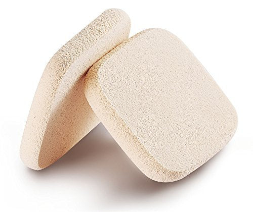 Kooba 2Pcs Square Makeup Sponges With 1 Travel Case, Beauty Face Primer Compact Powder Puff, Blender Sponge Replacement For Cosm
