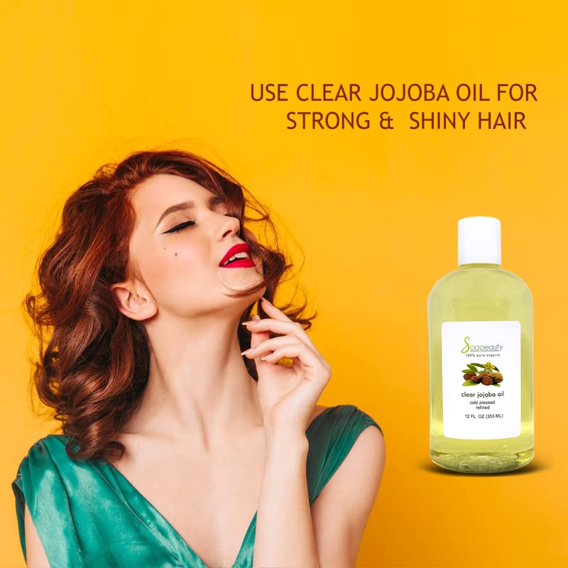 Soapeauty Clear Jojoba Oil | 100% Pure & Natural | Refined, Cold Pressed, Hexane Free | Moisturizing Oil For Skin, Face, Hair &