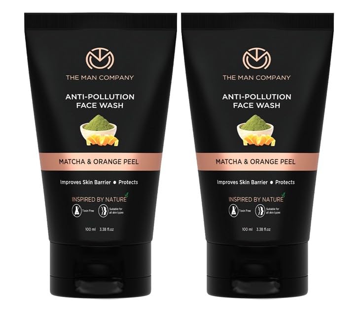 The Man Company AntiPollution Face Wash | 100Ml (Face Of 2)| Removes Dirt & Impurities | Fights Blackheads, Whiteheads, Dark Sp