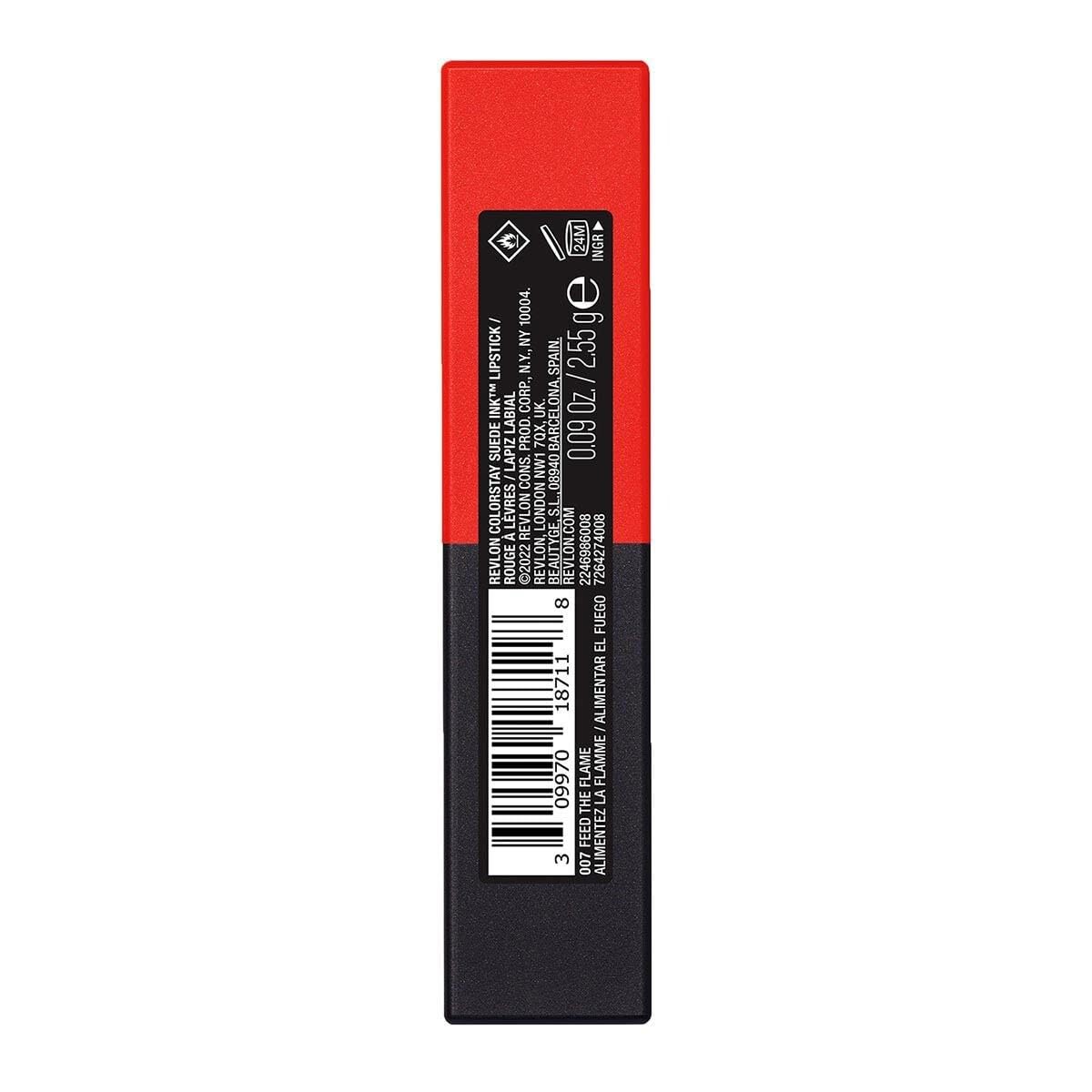 Revlon Lipstick, Colorstay Suede Ink, Built-In Primer, Infused With Vitamin E, Waterproof, Smudge-Proof, Matte Color, 007 Feed T
