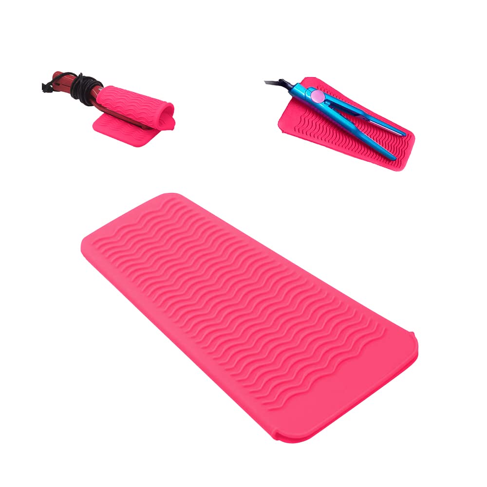 Heat Resistant Silicone Mat Pouch,Hair Styling Tools for Curling Irons, Flat Irons, Hair Straightener,
