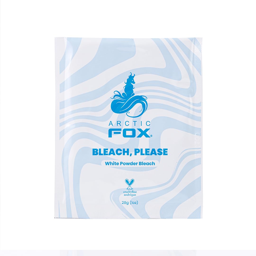 ARCTIC FOX Bleach Please, White Powder Bleach Individual Sachet 28g (1oz) for touch ups, highlights, or small applications like 