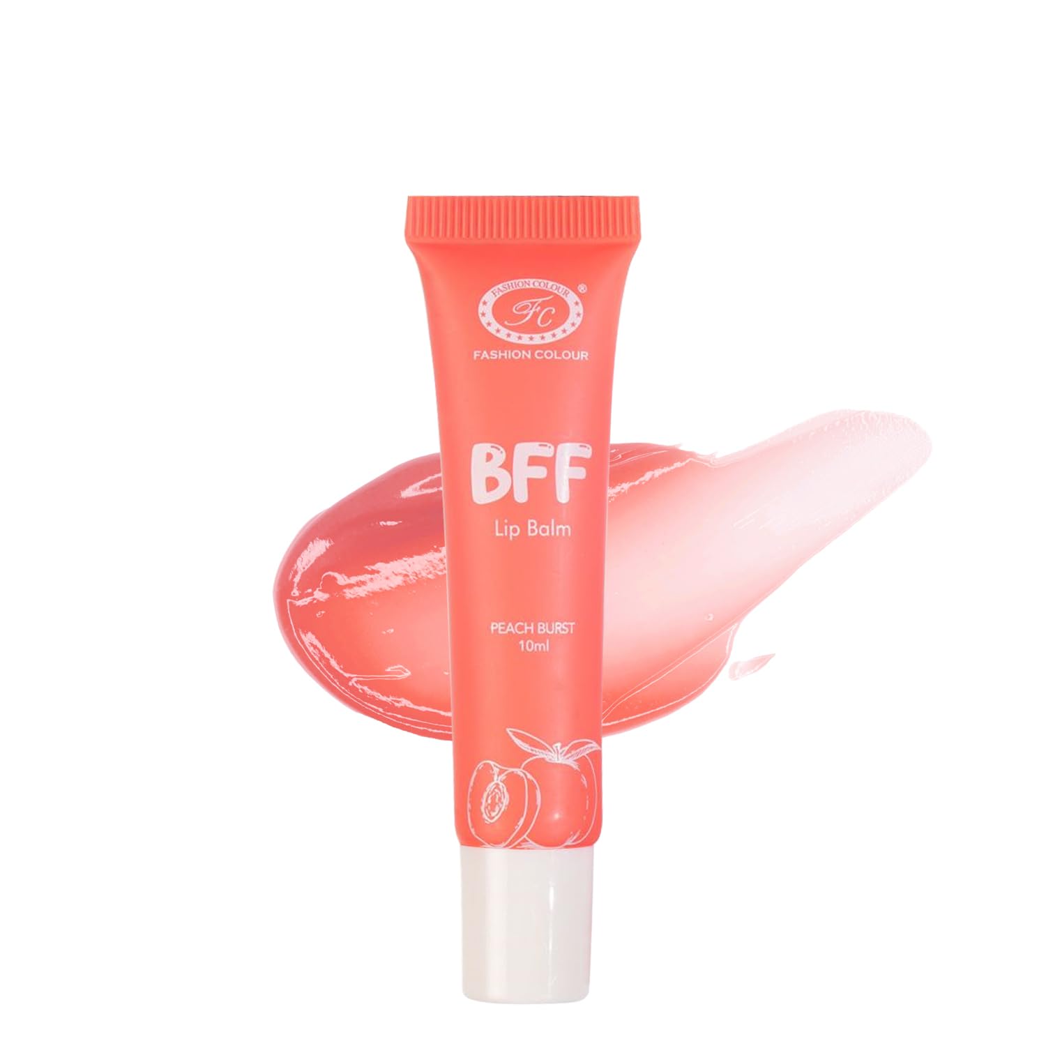 Fashion Colour Bff Lip Balm | 24 Hrs Moisturization | Pamper Your Lips | Ideal For AllDay Comfort | Tinted Lip Balm | (Peach Bu