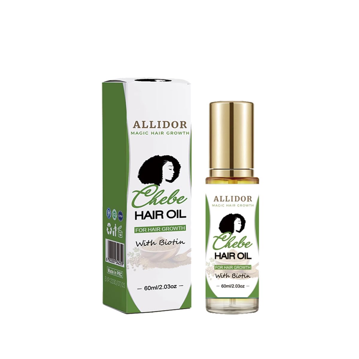 ALLIDOR MAGIC Chebe Hair Oil  Lightweight Moisturizing Oil for Dry, Damaged Hair  Helps Improve Shine & Manageability  For Ha