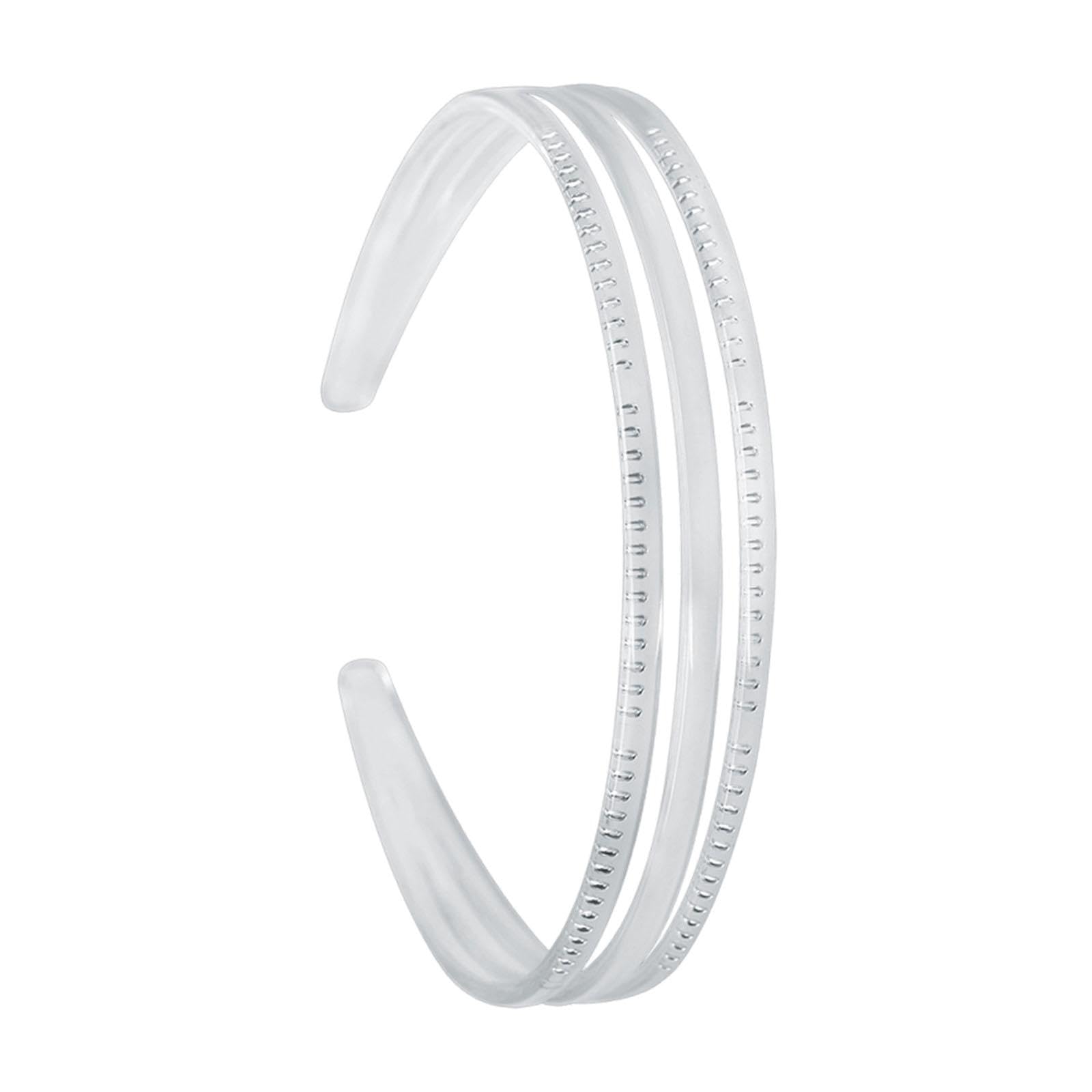 HEAVENGLOW Ladies Women Triple Row Headband for Make up, Sports Accessories PC Material Transparent|Hair Accessories|Clothing, S