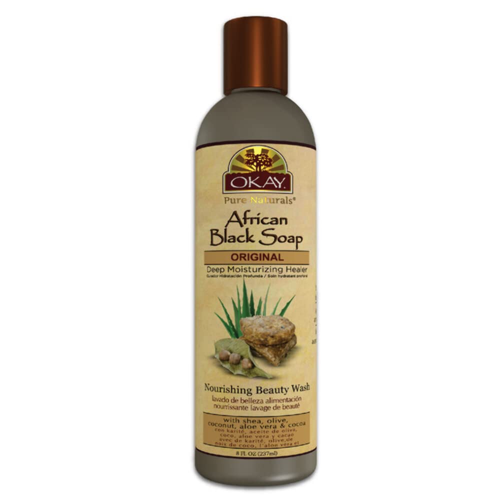 Okay African Black Soap Liquid 8Oz / 237Ml