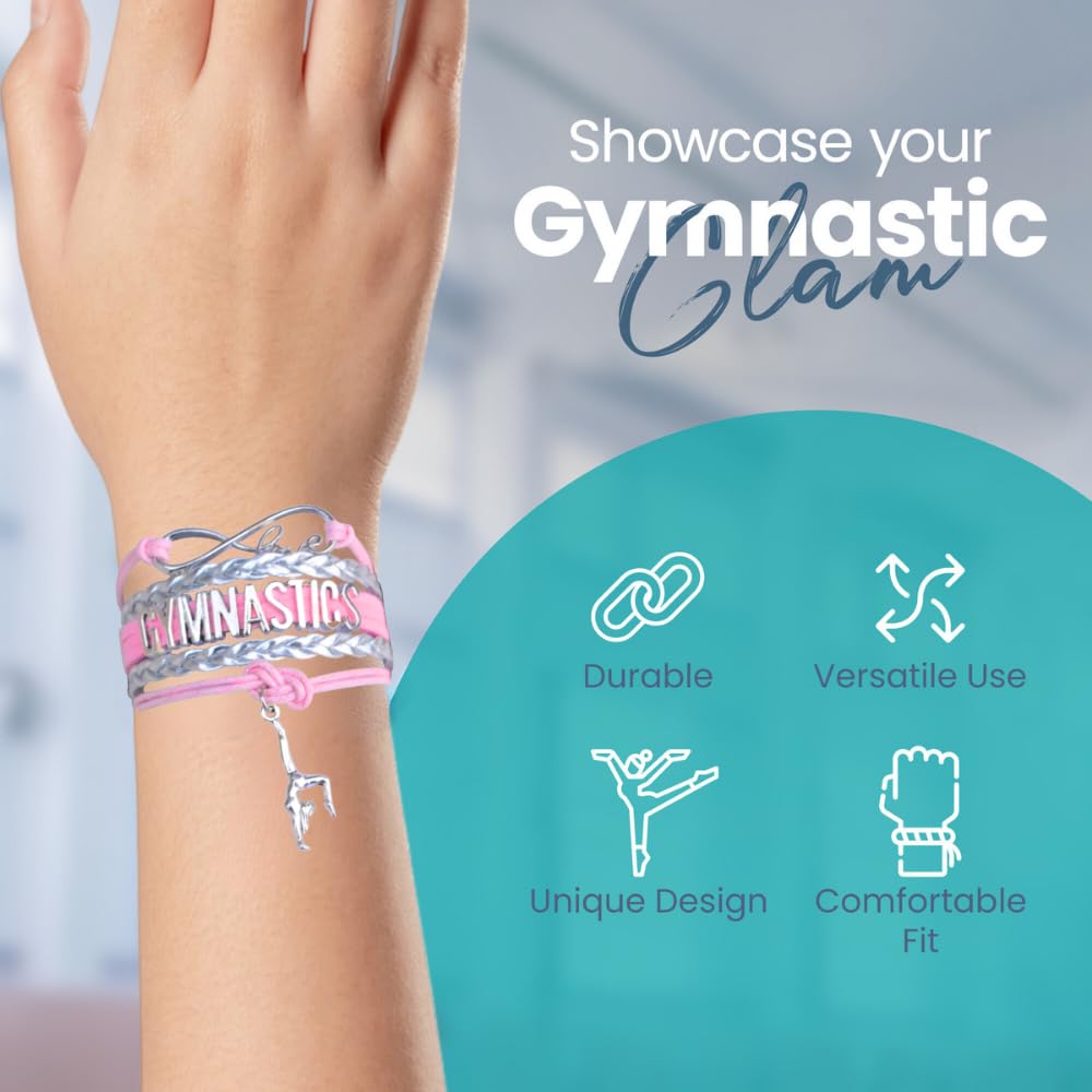 Infinity Collection Gymnastics Bracelet- Gymnastics Bracelet- Gymnastics Jewelry For Gymnast