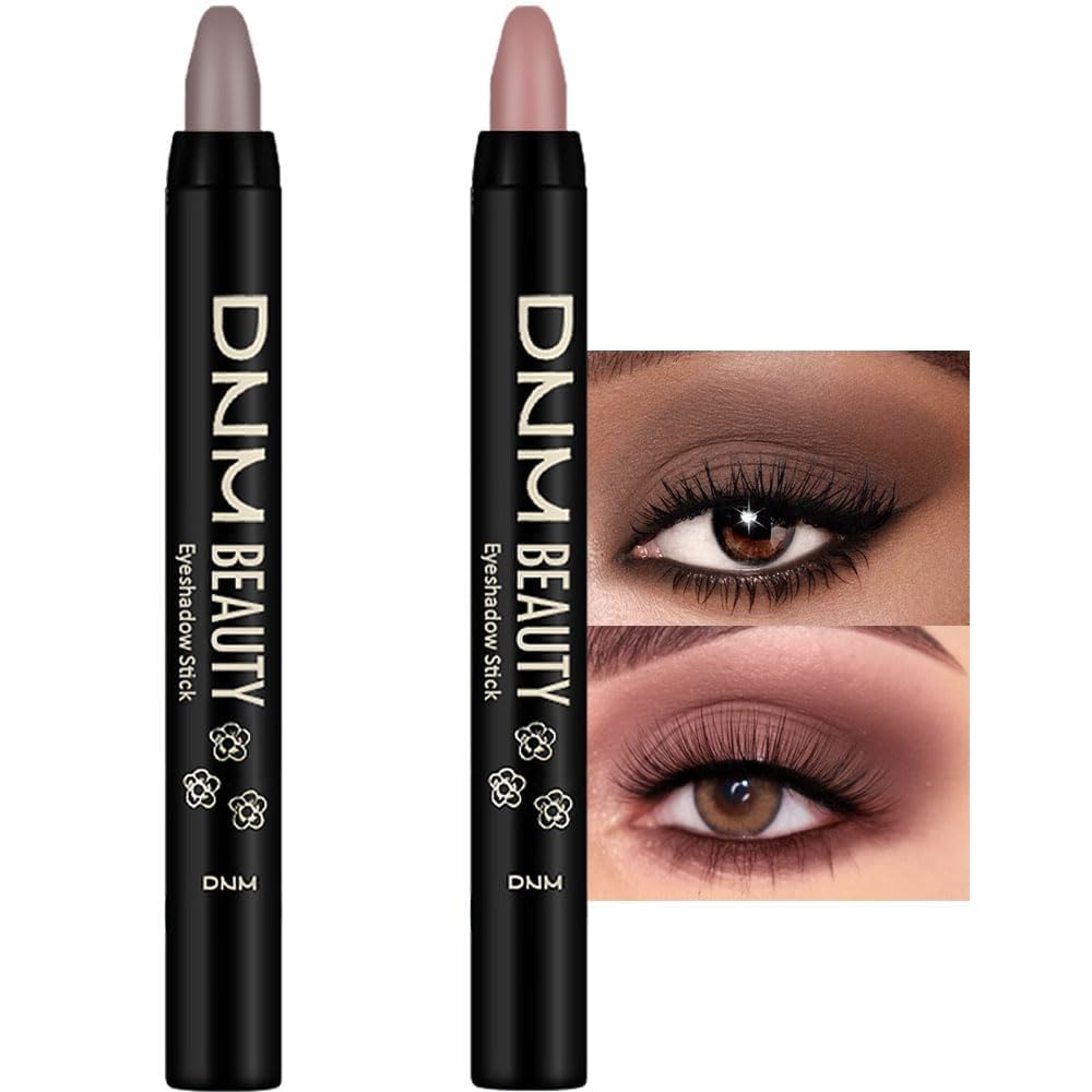 Evpct 2Pcs Cream Eyeshadow Sticks Set For Eyes Waterproof, Stone Matte & Putty Matte Eye Shadow Stick Pencil Pen Bulk Sombras En