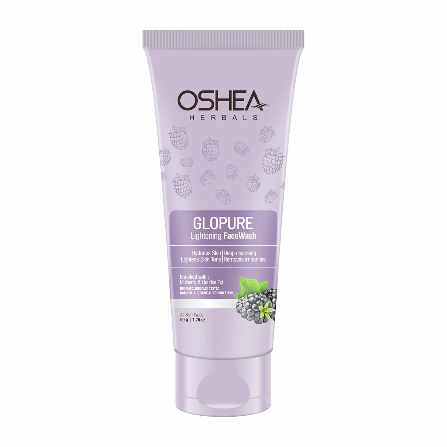 Oshea Herbals Glopure Lightening Gel Facewash For All Skin Types | Lightens & Hydrates Skin With Deep Cleaning | Enriched With M