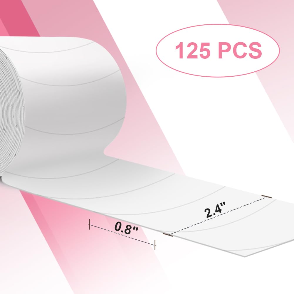 Foam Eye Pads For Eyelash Extensions - Akissos 125 Pcs Pre Cut Medical Foam Tape Under Eye Pads Lash Extension Supplies Beauty T