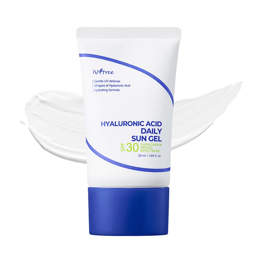 Isntree Hyaluronic Acid Daily Sun Gel 50Ml, 1.69 Fl Oz | Spf 30 | Moisturizing Sunscreen | No White Cast | Lightweight | Mild Fo