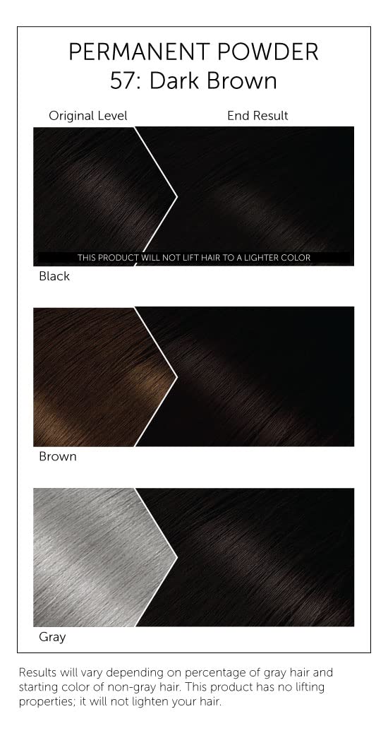 #57 Dark Brown Bigen Permanent Powder - 3 Pack