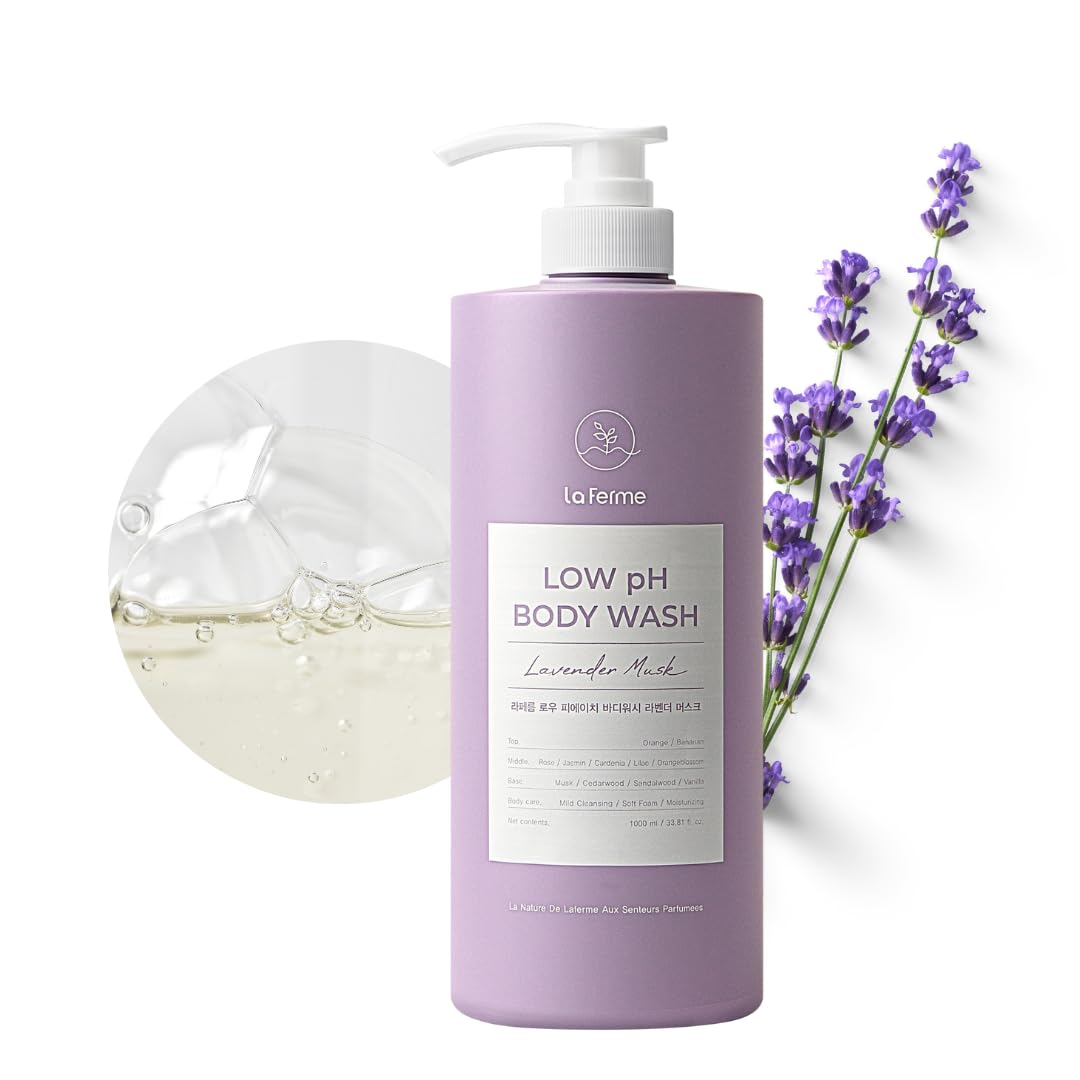 Low pH balanced Gentle Body Wash with Natural & Organic Clean Ingredient, Non Toxic & Hypoallergenic, Soften & Hydrate for Dry S