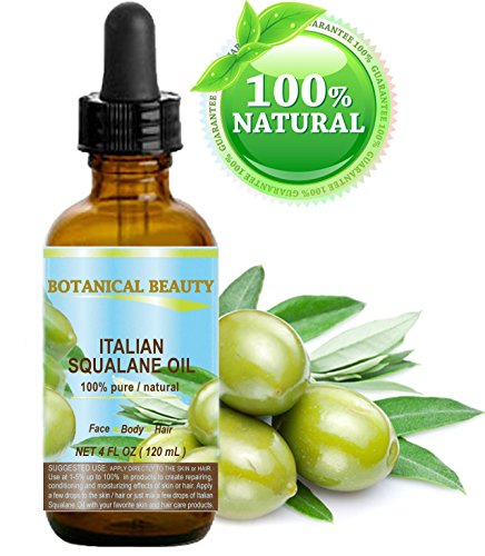 Botanical Beauty Natural Italian Squalane Moisturizer Oil For Face, Body And Hair, 4 Floz (120 Ml)