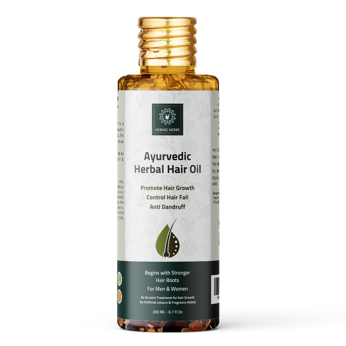 Multipurpose Hair Oil with 21 Herbs - Combats Dandruff and Hair Fall for Men and Women (200ml)