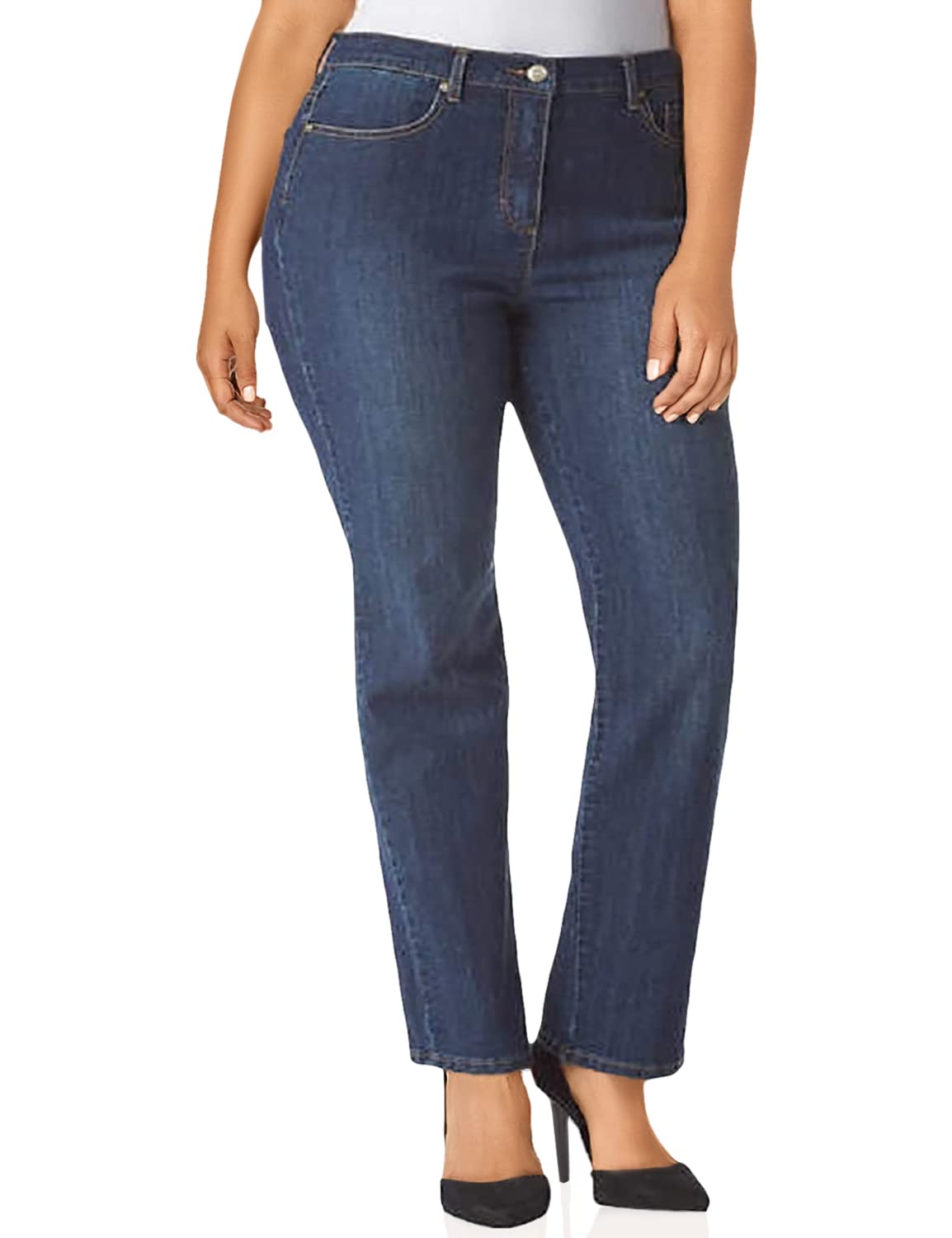 Gloria Vanderbilt Womens Classic Amanda High Rise Tapered Jean For Women - Port Blue 8