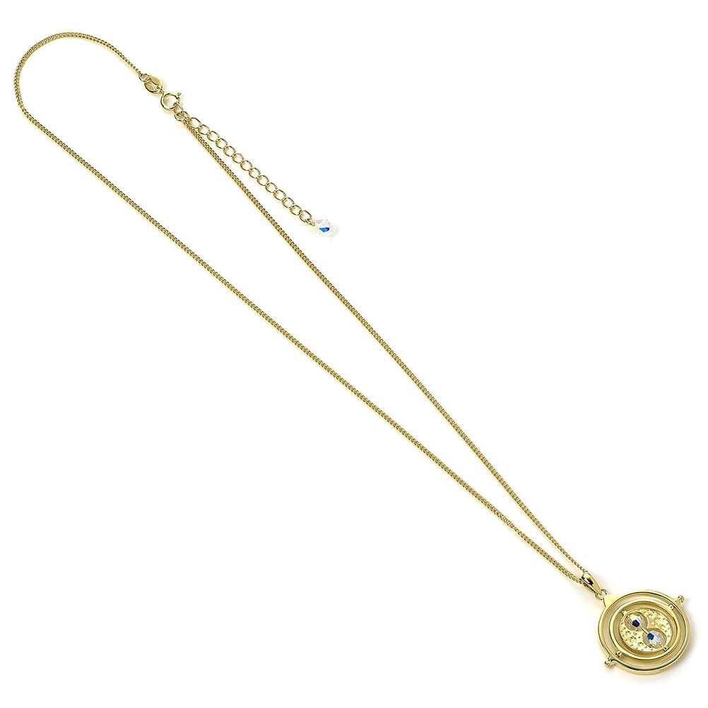 Time Turner Gold Plated Sterling Silver Necklace with Crystals