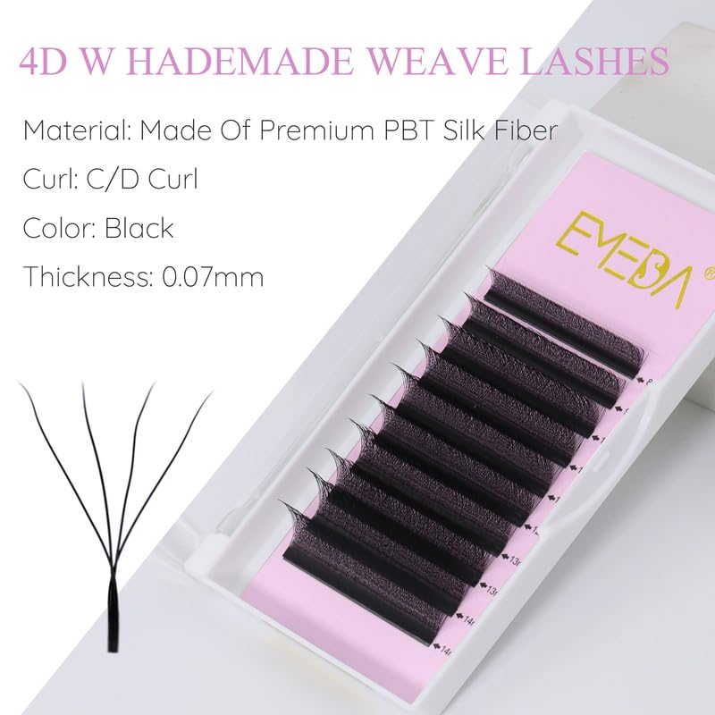 W Lash Extensions D Curl .07Mm 12Mm Mix Tray Premade Volume 4D Fans Eyelash Extension .07 Mix W Type Wispies Eye Lashes Supplies